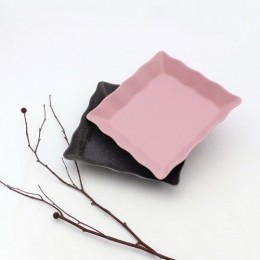 무광 물결 메인 사각접시/볼(2color)