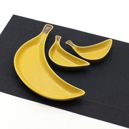 노란 바나나종지/접시(2size)